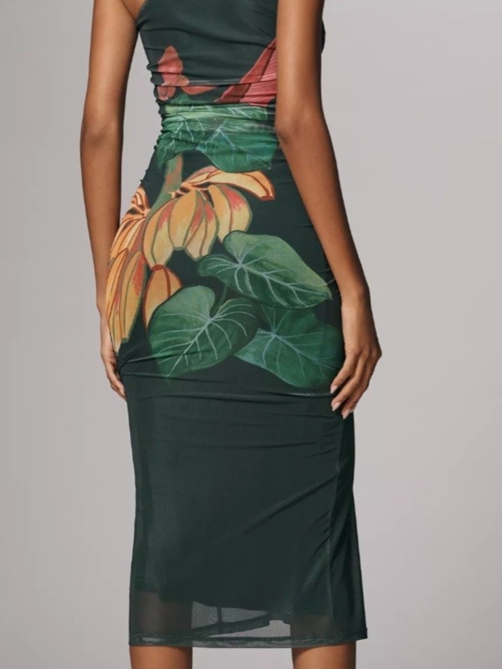 FARM Rio Emerald Green Tropical-Print Midi Dress - Picture 2 of 4